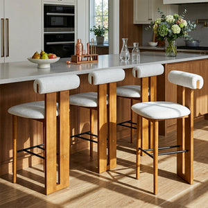 Renee Indoor Contemporary Rolled-Back Bar Stool