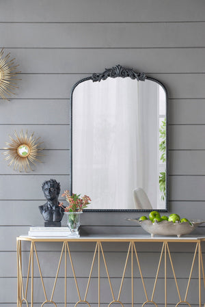 Arch Mirror, Baroque Inspired Wall Decor For Bathroom, Bedroom, Living Room