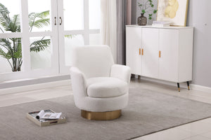 Teddy Swivel Barrel Chair, Swivel Accent Chairs Armchair For Living Room
