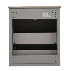 Freestanding Bathroom Vanity With Ceramic Sink, 2 Full Extension Drawers