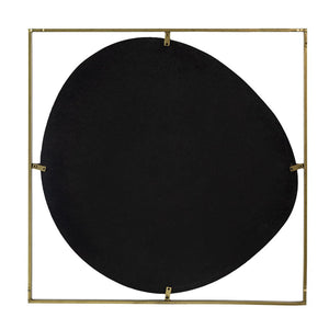 Poppy Mirror With Metal Frame Contemporary Design For Bathroom, Entryway Wall Decor