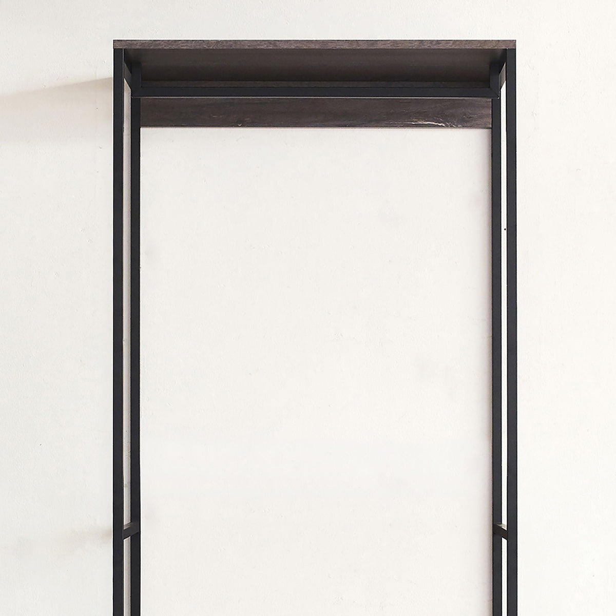 Dark Brown Walk-In Closet with Three Drawers and Shelf - Spacious, Eco-Friendly Storage