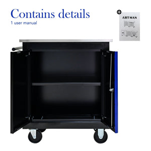 Movable Lockable Double Door Partition With Lock Multi Functional Hardware Storage Tool Car Auto Repair Locker