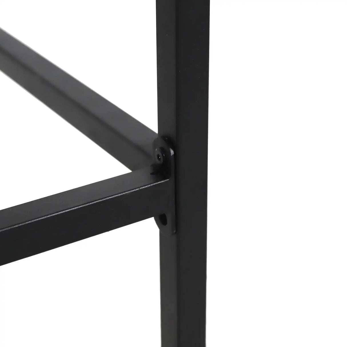 Outdoor Bar Stool With Slat Design And Metal Frame (Set of 2)