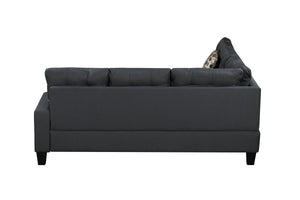 6-Piece Upholstered Sectional Sofa Grey