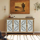 Accent Cabinet With 4 Doors Farmhouse Sideboard Buffet Cabinet