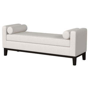 Thomas - Raised Arm Accent Bench - Ivory