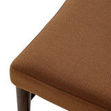 Maven Lane Vera Wood Dining Chair, Antique Brown & Clay Canvas Fabric, Set of 2