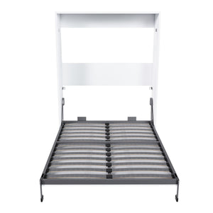 Queen Murphy Bed, Foldable Wall Bed, Space Saving Design For Bedrooms - White