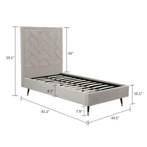 Crosby - Bed With Upholstered Headboard And Slats