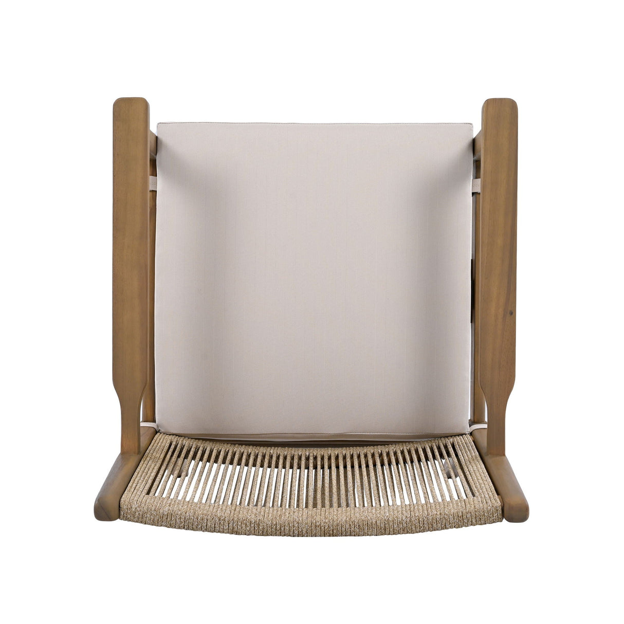 Outdoor Acacia Wood Patio Dining Armchair (Set of 2)