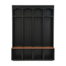 Entryway Hall Tree With Bench, 4 Hooks & Open Storage Space