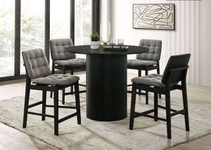 Hamlyn 43-inch Round Wood Counter Height Dining Table Black