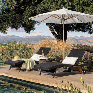 K&K 80'' Patio Wicker Chaise Lounge Chairs Set of 2
