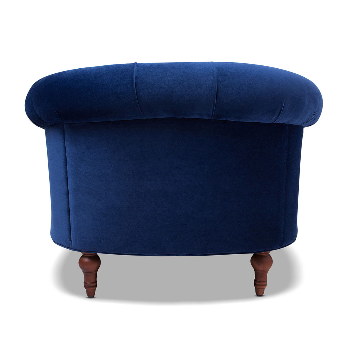 Victorian Tufted Upholstered Accent Chair with Nailhead Trim - Dark Red, Blue, or Pink