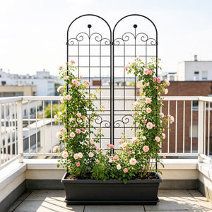 Metal Garden Trellis For Climbing Plants Outdoor Rustproof Plant Support Rose Trellis Netting Trellis
