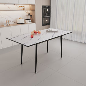 Modern Extendable Dining Table And Chair Set For 2 - 6 People