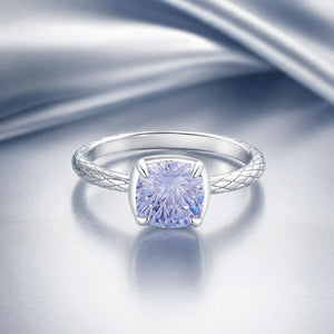 925 Sterling Silver Ring with Pavé Setting CZ, Size 6.0