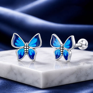 S925 Sterling Silver Enamel Oxidized Earrings for Women