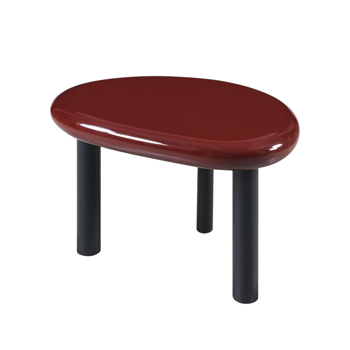 Red End Table with High Gloss Finish - Eddie