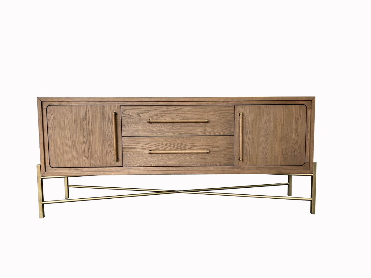 Sideboard with USB Charging Ports, 2 Drawers and 2 Doors