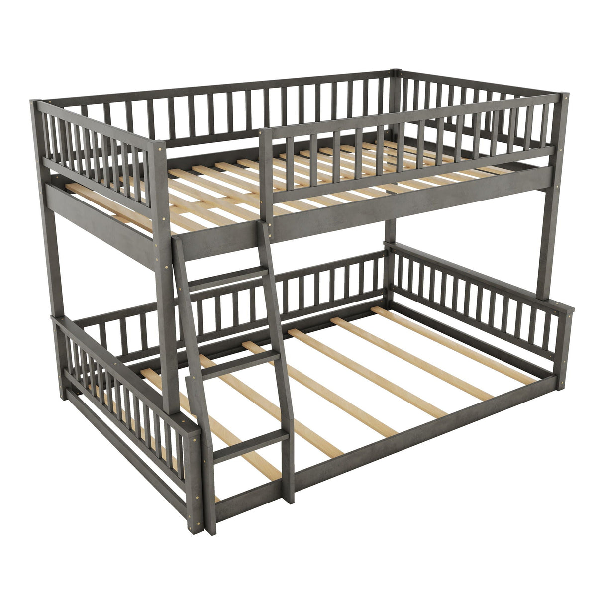 Bunk Bed With Ladder And Guardrails