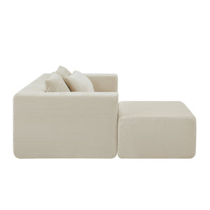 107" Compressed Sectional Sofa (Khaki)