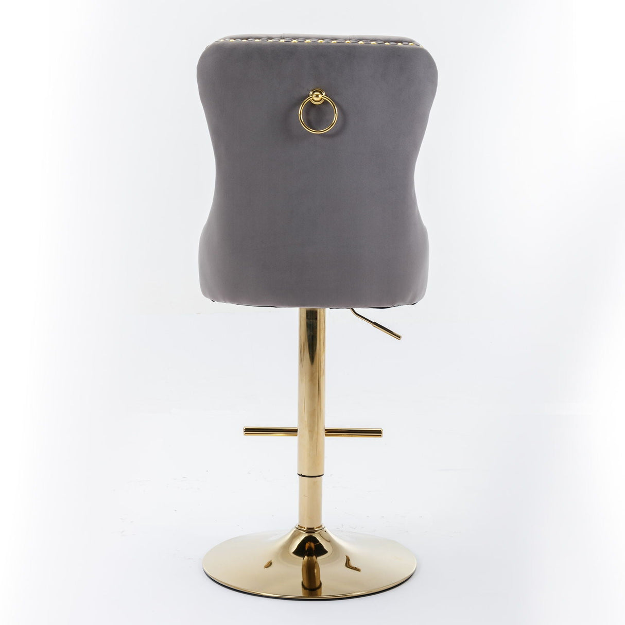 Thick Swivel Barstools Adjusatble Seat Height From 25-33", Modern Upholstered Bar Stools With Backs Comfortable Tufted For Home Pub And Kitchen Island (Set of 2)