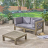 Brava - X Back 2 Seater Sectional Loveseat With Coffee Table