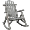 Durable Wooden Porch Rocker, Fir Log Rocking Chair