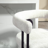Household bar stools set of 2, modern upholstered with back