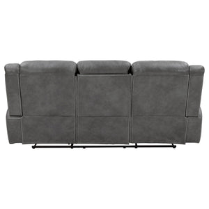 Conrad Upholstered Padded Arm Motion Sofa Grey