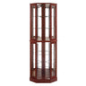 6 Shelf Corner Curio Display Cabinet With Lights, Mirrors And Adjustable Shelves (E26 Light Bulb Not Included)