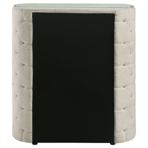 Sonya 5-drawer Upholstered Bedroom Chest of Drawers Ivory