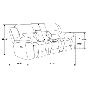 Sebring - 2 Piece Upholstered Reclining Sofa Set With Manual Recline - Gray