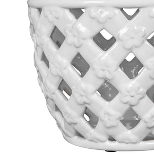 Ballas - Bird Lidded Jar - White