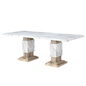 Stacey - Dining Table With Pedestal Base - Beige