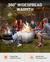 Smokeless Fire Pit with Fireproof Mat, 20" Barrel Style Portable Wood Burning Firepit, Black