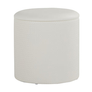 Maverick - Contemporary Nesting Ottoman Set With - Cream