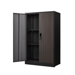 Metal Storage Cabinet With Locking Doors And Adjustable Shelf, Folding Filing Storage Cabinet, Folding Storage Locker Cabinet For Home Office, School, Garage