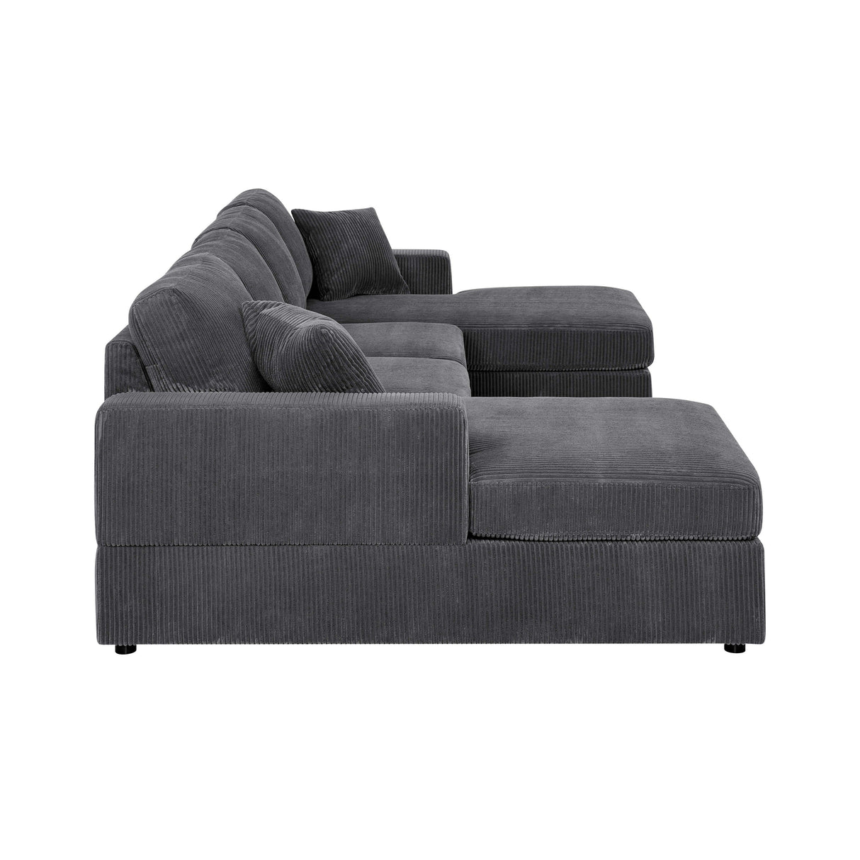 The Sara Modular Corduroy U-Shaped Sectional Sofa