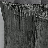 Turin 7 Piece Charcoal Crinkle Velvet Comforter Ensemble