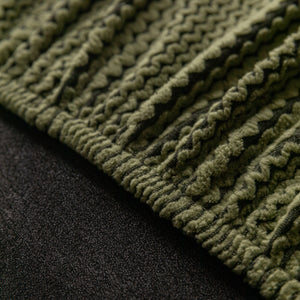 Modern Textured Stretch Sofa Cover, Plush Fleece Sofa Slipcover with 3D Stripe Texture