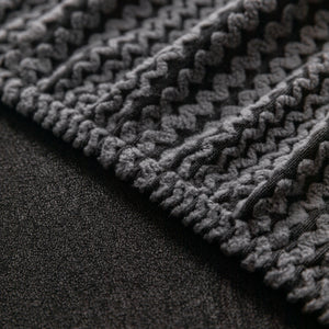 Modern Textured Stretch Sofa Cover, Plush Fleece Sofa Slipcover with 3D Stripe Texture