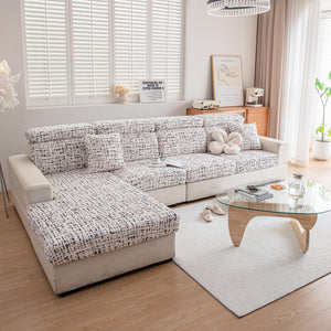 Stretch Individual Cushion Slipcovers, Furniture Protector with Elastic Bottom, Couch Cover Replacement