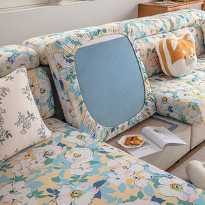 Cartoon Printing Elastic Seat Cushion Cover 1/2/3/4 Seater Sofa Cover Back Cushion Cover For Living Room