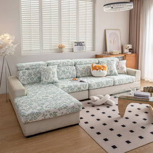 Cartoon Printing Elastic Seat Cushion Cover 1/2/3/4 Seater Sofa Cover Back Cushion Cover For Living Room