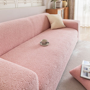 High Elastic Floral Couch Slipcover, Jacquard Stretch Non-Slip Furniture Protector