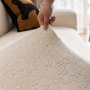 High Elastic Floral Couch Slipcover, Jacquard Stretch Non-Slip Furniture Protector