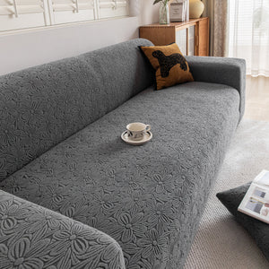 High Elastic Floral Couch Slipcover, Jacquard Stretch Non-Slip Furniture Protector